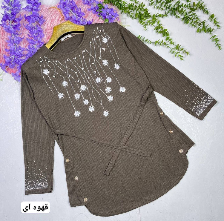 تونیک زیبا شکوفه در رنگ بندی کد 5624 ماه بانو✅🛍️