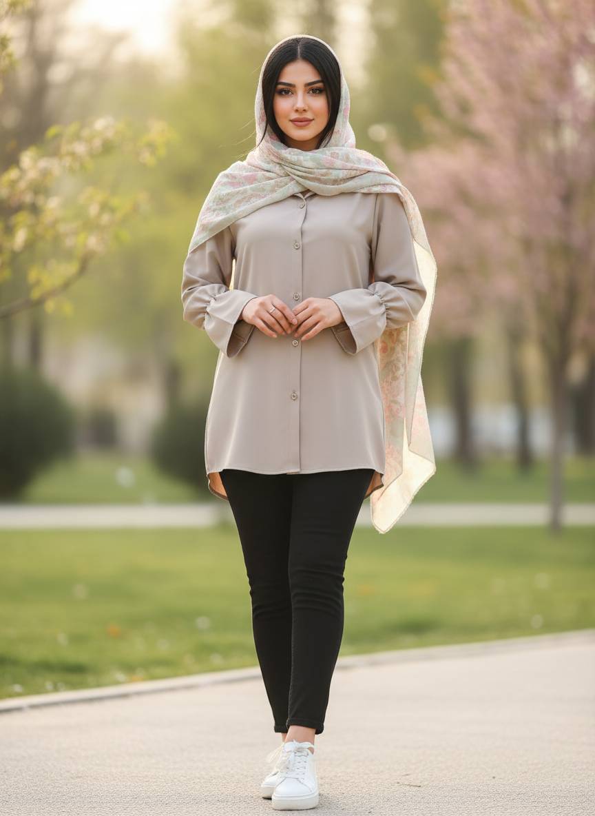 شومیز آستین عروسکی داکرون درجه یک 🌈🌈الیزه