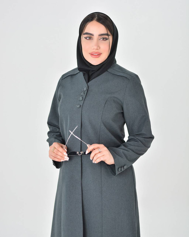 ست مانتو و شلوار اداری کوثر جنس فانوسی اعلا کد 6628 آمیگ