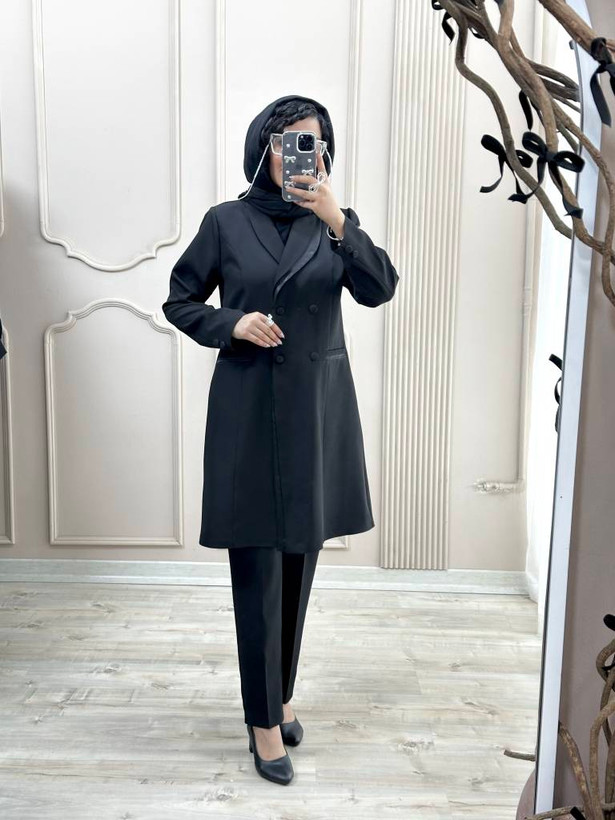 ست مانتو و شلوار ساتن مدل شیما سوپر مازراتی اعلا کد 7754 آمیگ