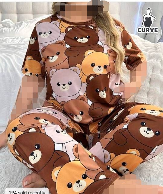 ست بلوز و شلوار راحتی سایز بزرگ 💯🌈🎀۲۵۶۱ بزمی