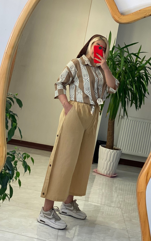 شلوار دامنی ۶ دکمه لنین شسته شده🍒🛍🤩💞شیدا