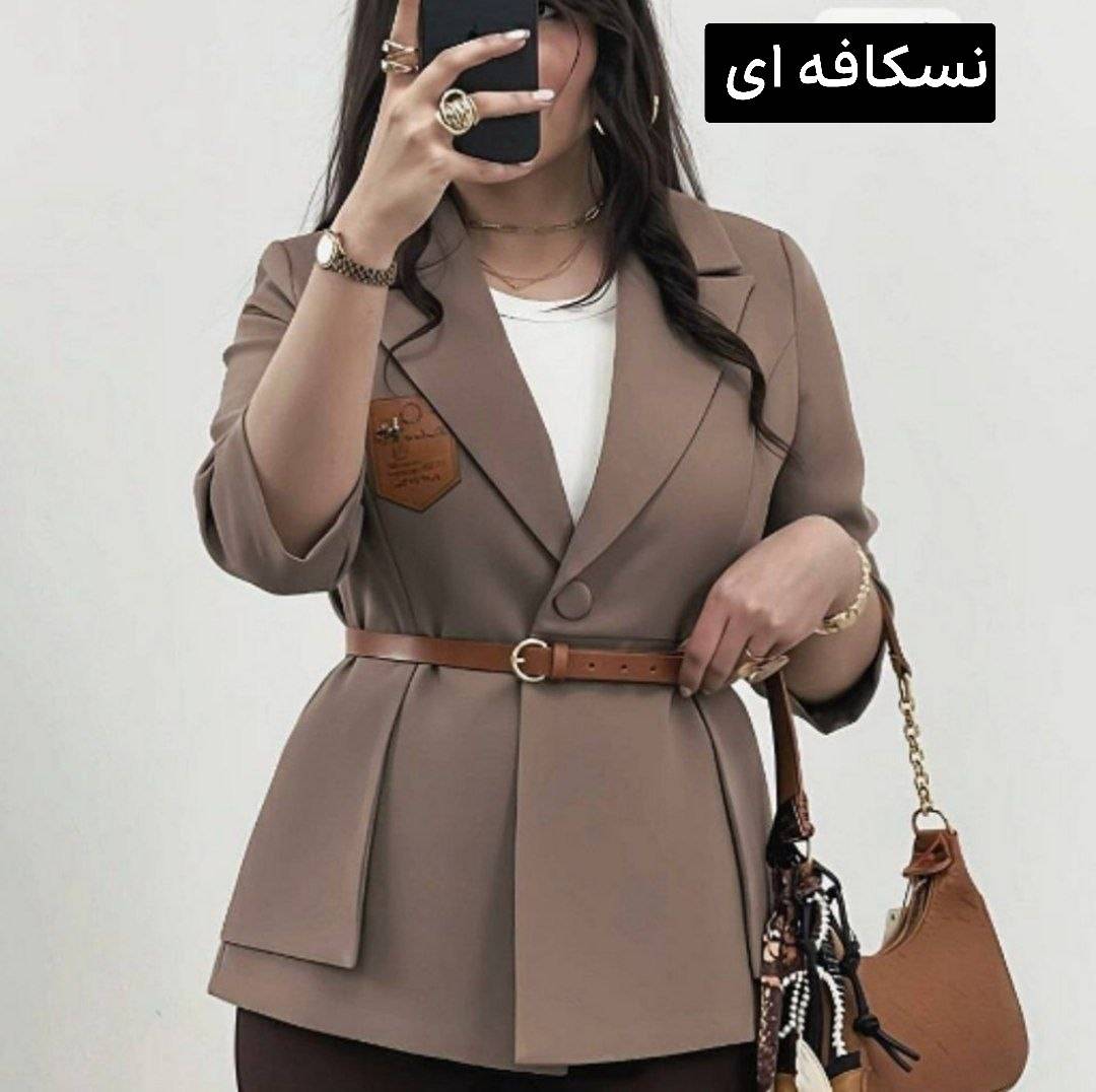 مانتو تکی ارتمیس✅🌹جنس مازراتی کار بدون کمربند، نیل