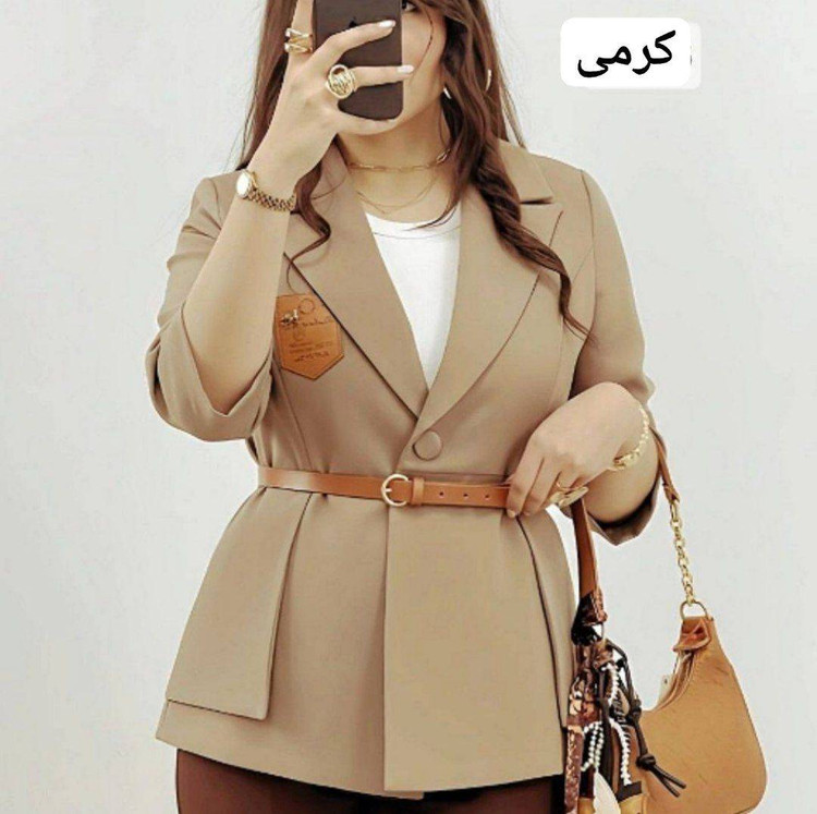 مانتو تکی ارتمیس✅🌹کد 9873جنس مازراتی کار بدون کمربند، نیل