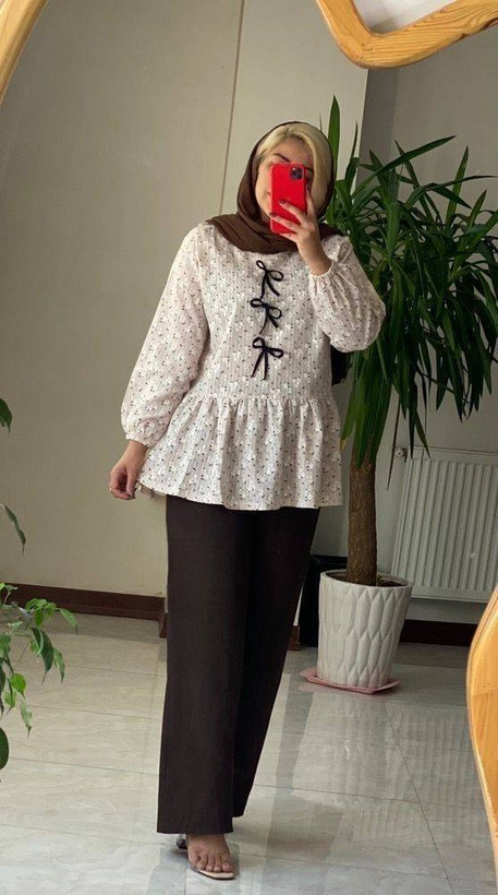 تونیک عروسکی گل گچی تابستانه و زیبا 🥰😍کد 13168 ترمه