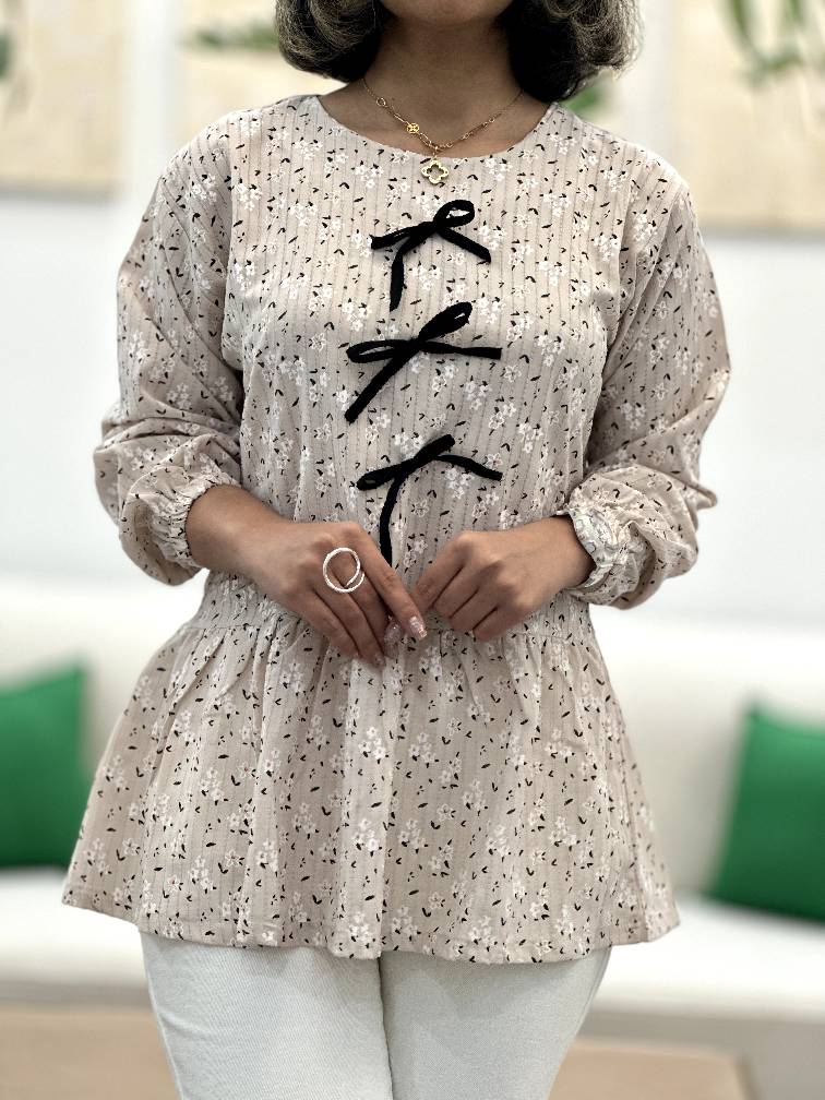 تونیک عروسکی گل گچی تابستانه و زیبا 🥰😍کد 13168 ترمه
