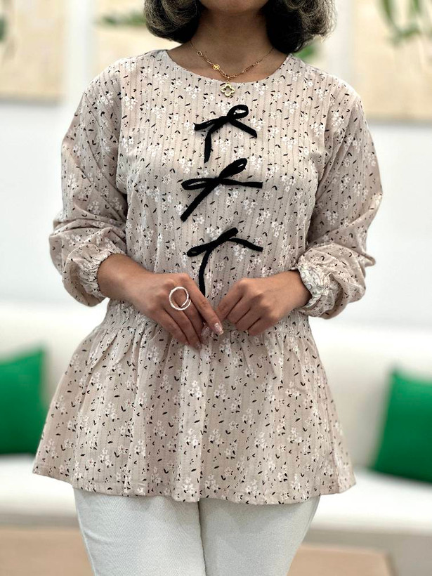 تونیک عروسکی گل گچی تابستانه و زیبا 🥰😍کد 13168 ترمه