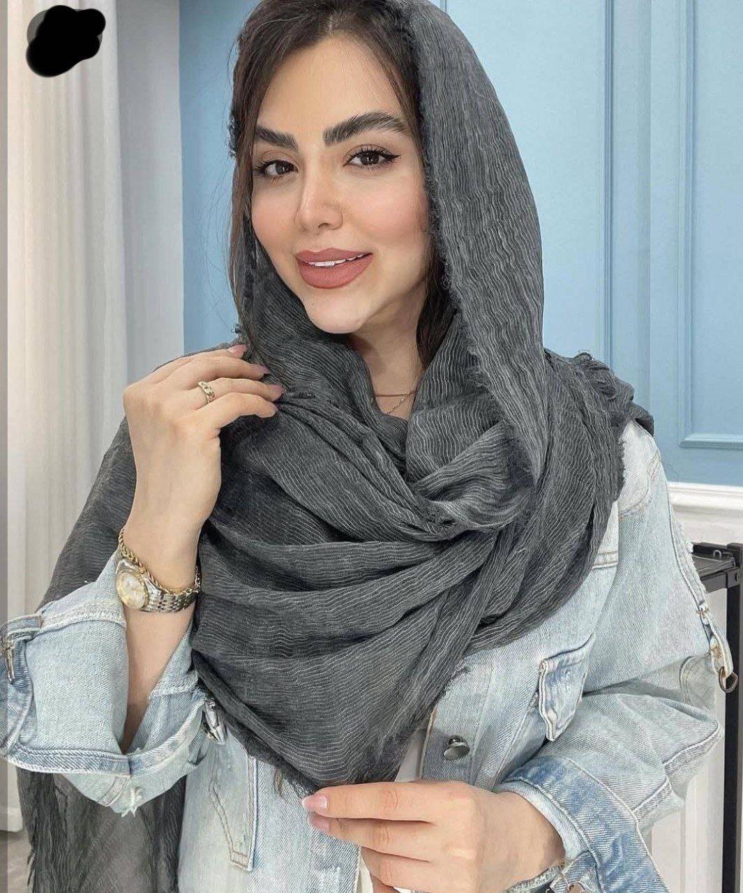 شال دور ریش نخ پلیسه زیبا و شیک در رنگبندی زیبا 🎀 🎀 کد ۱۲۵۳۷ ستشو