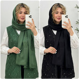شال مرینوس ژاکارد ترک دورو زیبا وشیک در رنگبندی زیبا 🌈 🌈 کد ۱۰۳۴۲ ستشو