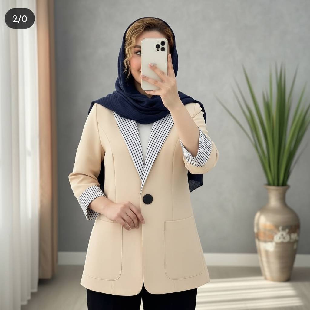 کت مزونی تیارا یه کار شیک و پر فروش تک رنگ ❤️🥰کد 359