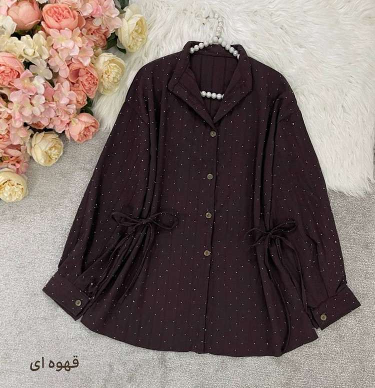 مانتو کمربند دار جگوار نگینی کیفیت تضمینی ✅😍13639تنیس