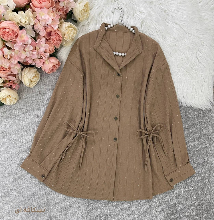 مانتو کمربند دار جگوار نگینی کیفیت تضمینی ✅😍13639تنیس