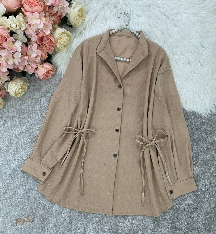 مانتو کمربند دار جگوار نگینی کیفیت تضمینی ✅😍13639تنیس