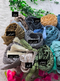 شال طیفی جنس حریر ژاکارد پلیسه زیبا و جذاب در رنگ بندی متنوع 😍😍کد۶۳۵۹ ست شو
