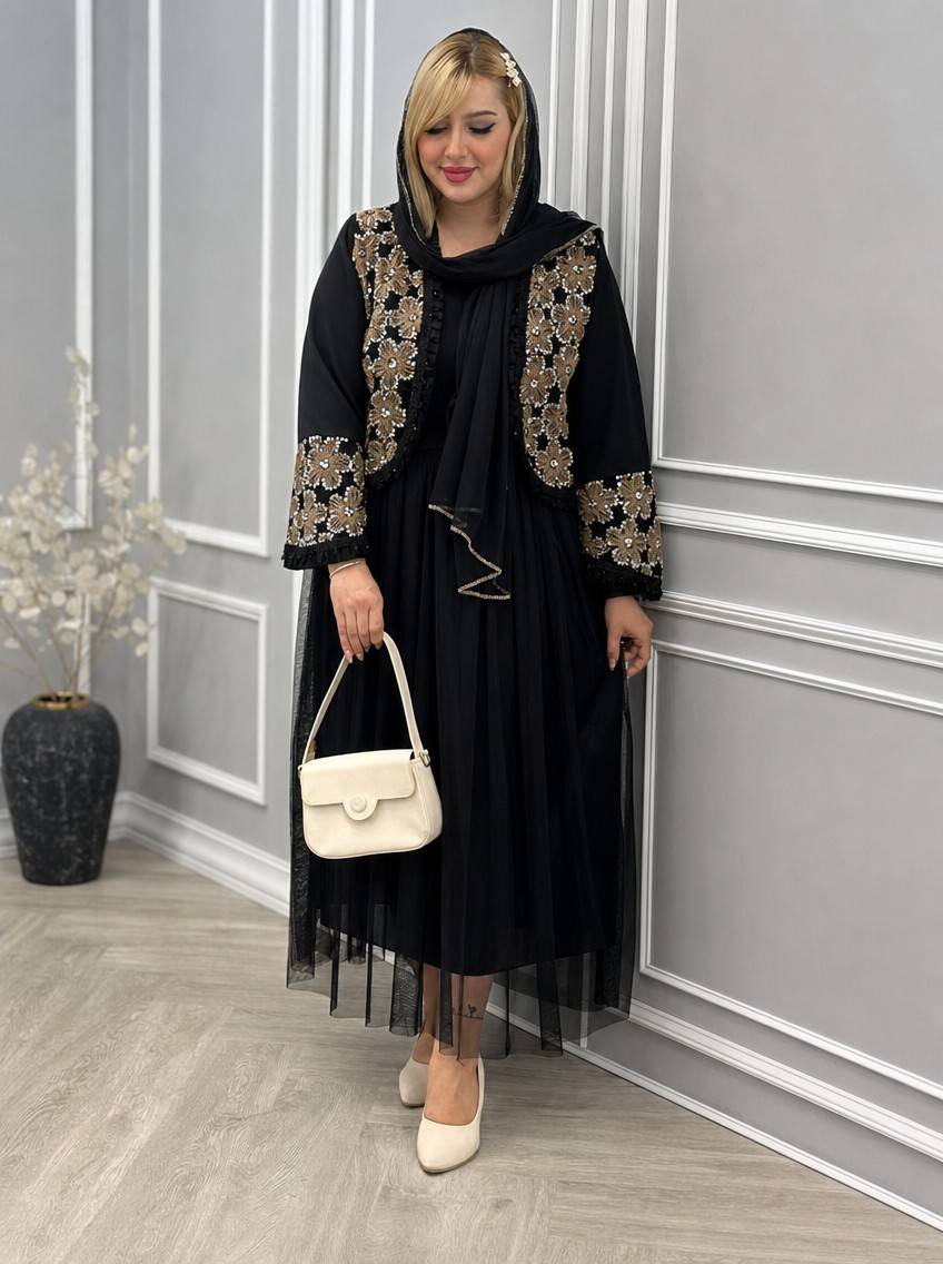 ست کت دامن و شال روناک شیک و مجلسی 😍✅1530الیشکا