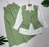 ست شومیز دامن و جلیقه ژینا 😍✅10521الیشکا