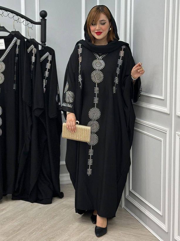 عبا خلیجی زیبا وشیک تنخور عالی تکرنگ مشکی 😍 😍 کد ۲۵۹۶ ستشو