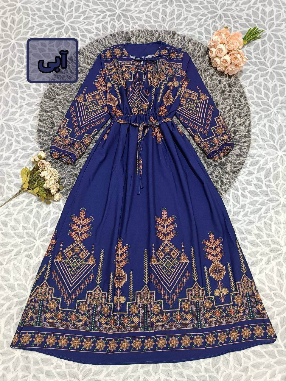 پیراهن ماکسی کتیبه بوگاتی اعلا تنخور عالی وشیک در رنگ بندی زیبا 🌈 😍 کد ۳۱۵۸ دلتا