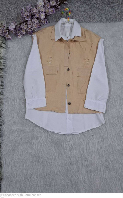 وست و شومیز کتان وداکرون زیبا وجذاب در رنگبندی 🥰 🥰 کد ۷۲۵۵ فاروین