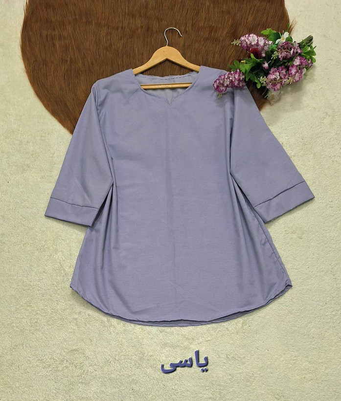 شومیز نخی ساده و دیپلمات یقه کوبایی 🥰❤️کد 225 شک و مد