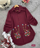 شومیز مانتویی ساناز در رنگ بندی شیک و زیبا 🎀😍کد 13725 کلار