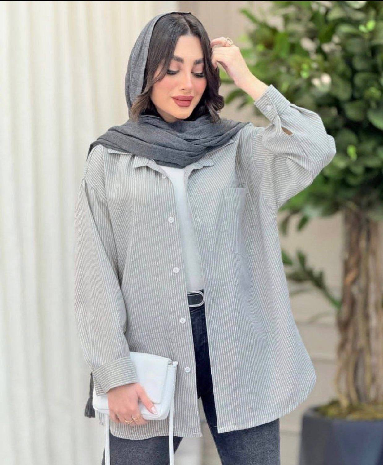 شومیز بهناز نخی درجه یک زیبا وشیک تنخور عالی در دو رنگ زیبا 🥰🥰الیزه