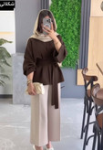 ست مانتو و شلوار بهاره مازراتی اعلا در رنگ بندی کد 4982 سیمو