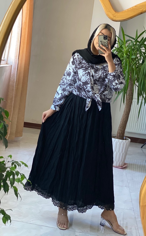 ست شومیز و دامن مستانه💯🛍 ۲۰۵ آرشیدا