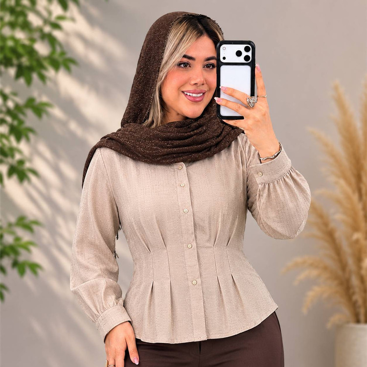 شومیز پیله دار پریسا در رنگ بندی پاستیلی شیک 🥰🎀کد591 آدراپانا