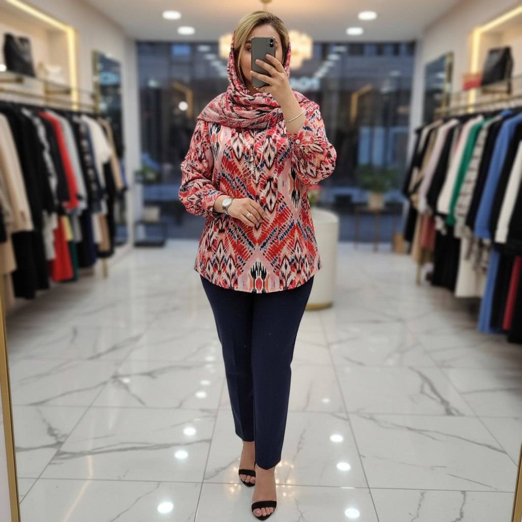 شومیز حنا شیک و زیبا 🎀❤️کد 9527 کلار