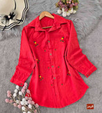 شومیز گل رز تک رنگ قرمز جذاب ❤️🎀کد 7269 کلار