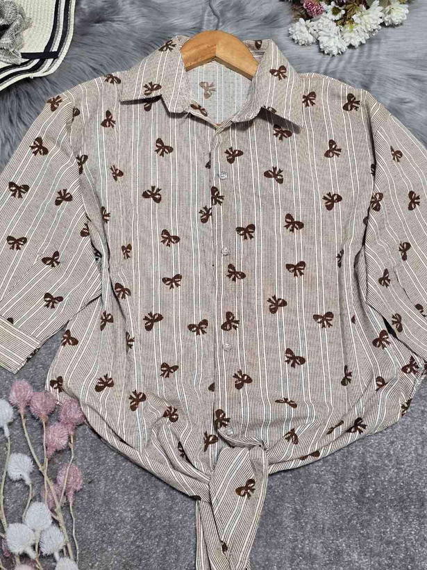 شومیز گره ای در رنگ بندی جذاب 🎀❤️کد 7343 کلار