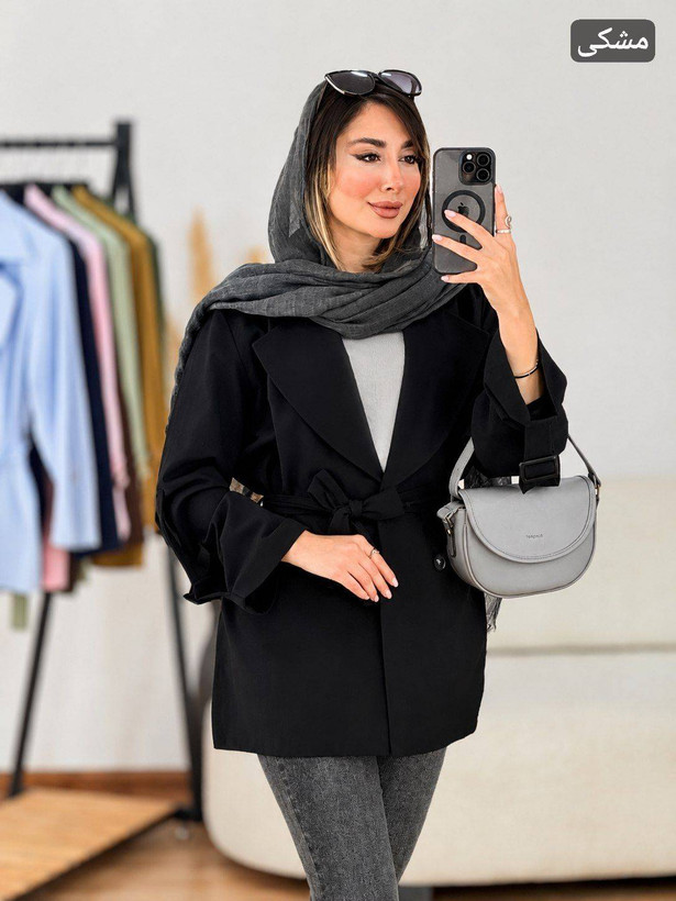 مانتو کتی سگک دار هاتف زیبا ومجلسی 😍✅13918شایسته
