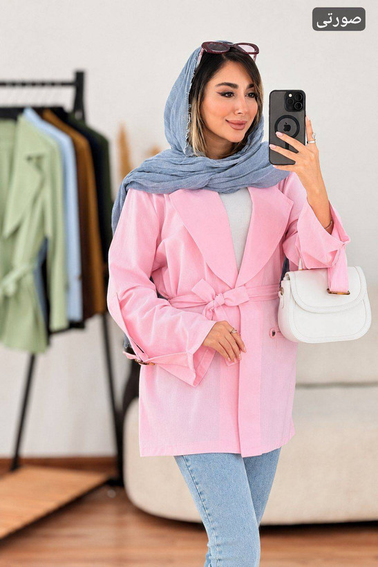 مانتو کتی سگک دار هاتف زیبا ومجلسی 😍✅13918شایسته