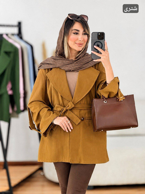 مانتو کتی سگک دار هاتف زیبا ومجلسی 😍✅13918شایسته