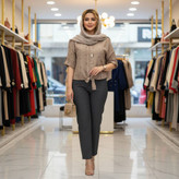 شومیز گره ای Miu تنخور شیک و رنگ بندی زیبا 🎀😍کد 15514 کلار