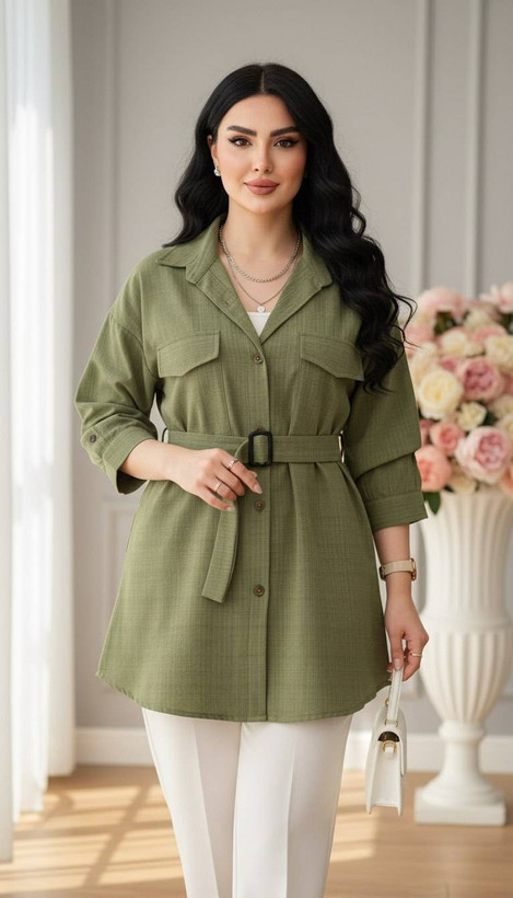مانتو کمربنددار کادنزا کیفیت تضمینی ✅😍15573تنیس