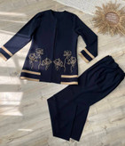 کت شلوار گلدوزی رویا زیبا و مجلسی ❤️✅7588آمیگل