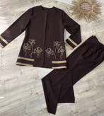 کت شلوار گلدوزی رویا زیبا و مجلسی ❤️✅7588آمیگل