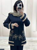 کت شلوار گلدوزی رویا زیبا و مجلسی ❤️✅7588آمیگل
