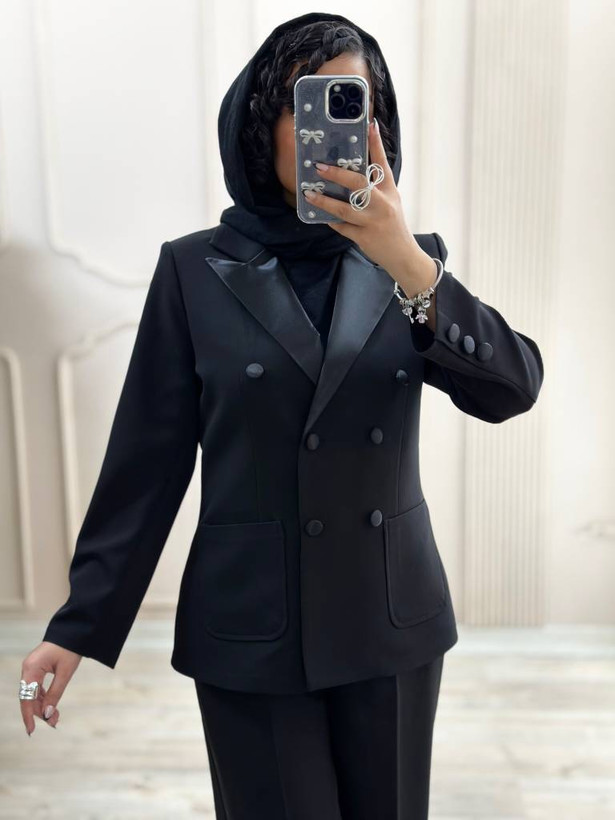 کت شلوار ساتن سایدا کیفیت عالی 😍✅7660آمیگل