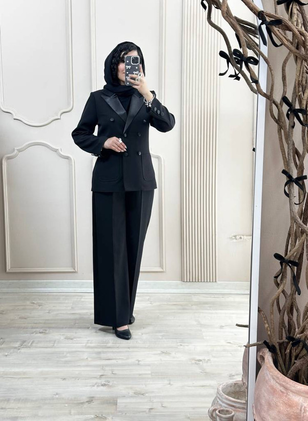 کت شلوار ساتن سایدا کیفیت عالی 😍✅7660آمیگل