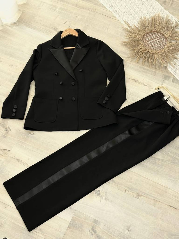 کت شلوار ساتن سایدا کیفیت عالی 😍✅7660آمیگل