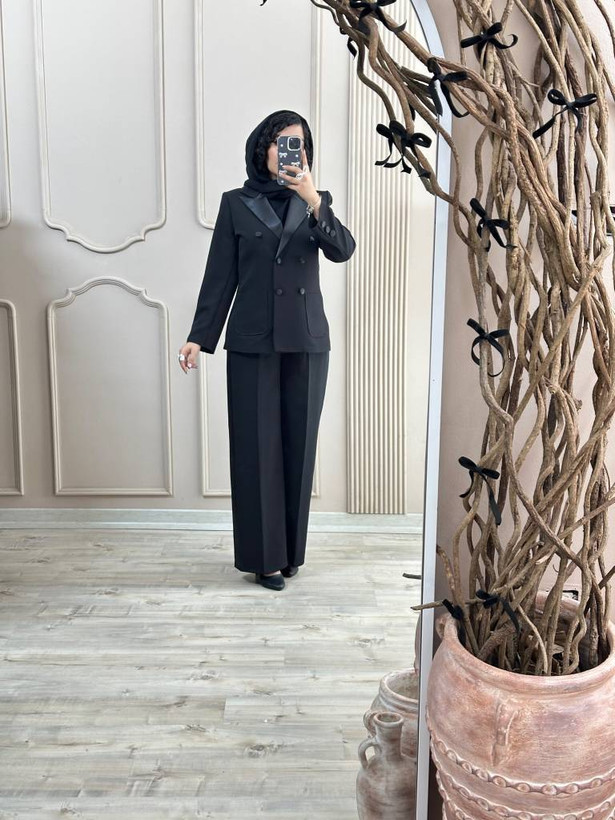 کت شلوار ساتن سایدا کیفیت عالی 😍✅7660آمیگل