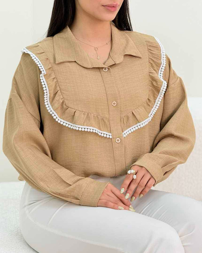 شومیز عروسکی توپی زیبا و شیک ❤️😍✅12395سارین