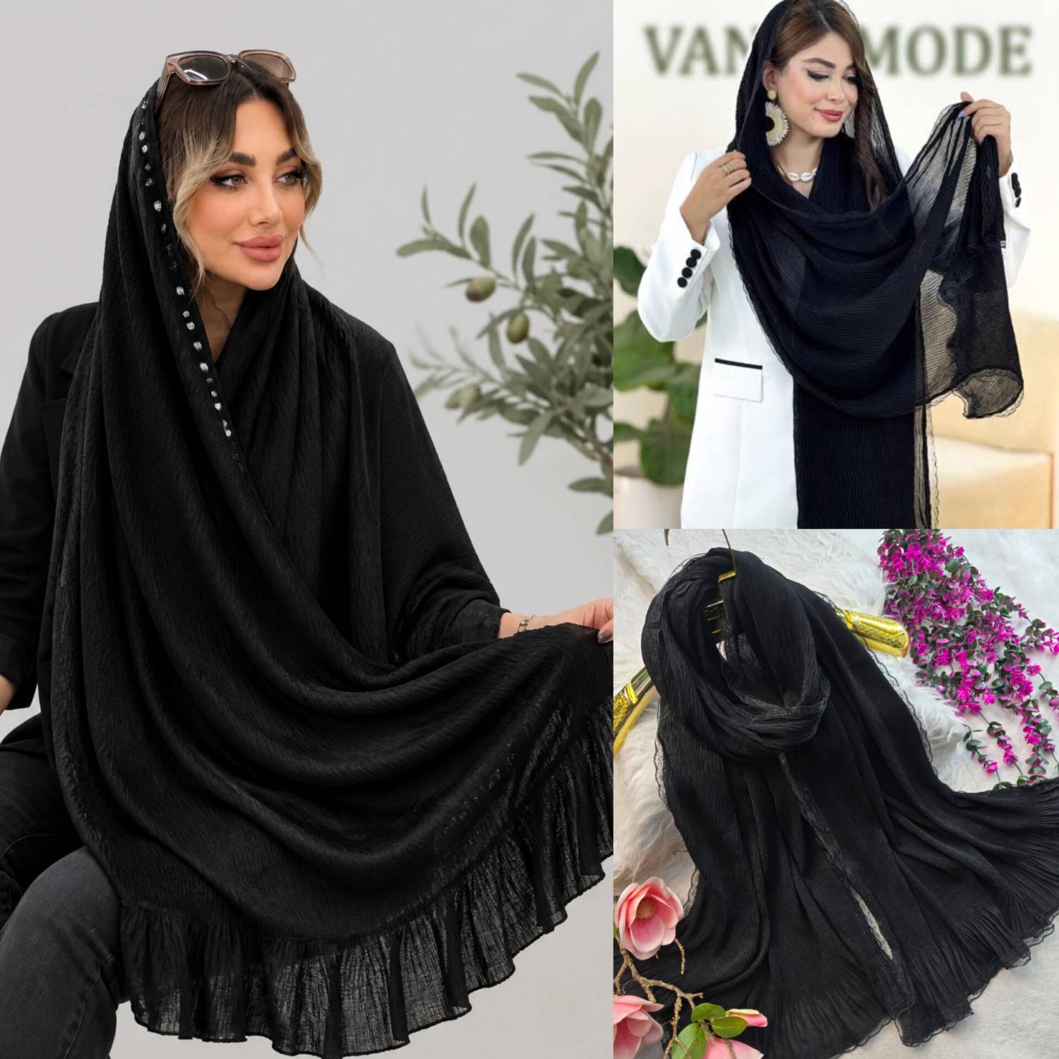شال مه سیما زیبا وشیک کیفیت درجه یک در دو طرح زیبا کالکشن محرم 🎀🎀کد۱۵۷۰۳ ستشو