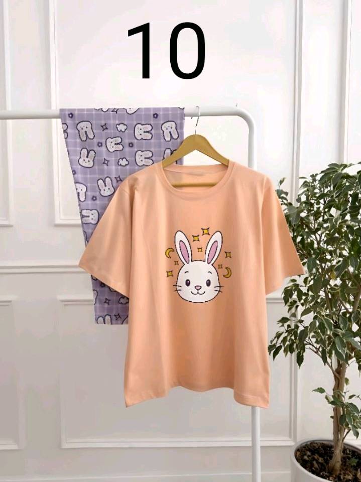ست تیشرت شلوار عروسکی قواره بزرگ ۳ زیبا وشیک تنخور عالی در رنگبندی 🎀 🎀 کد ۱۵۴۸۲ دلتا