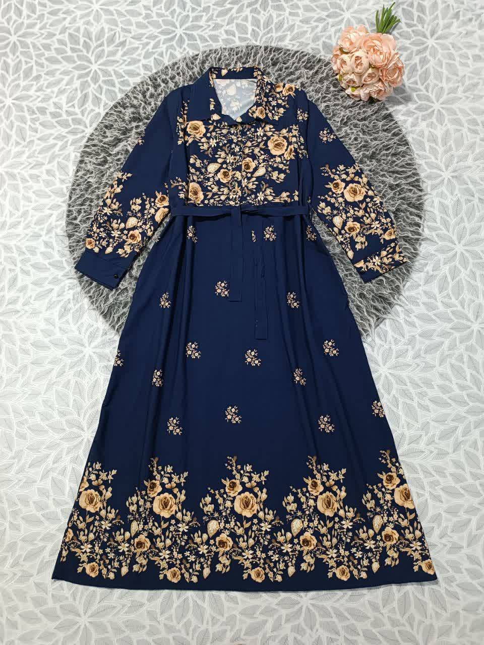 پیراهن گلستان جلو دکمه جیب دار زیبا وجذاب تنخور عالی در رنگبندی 🎀 🎀 کد ۱۵۹۷۰ دلتا