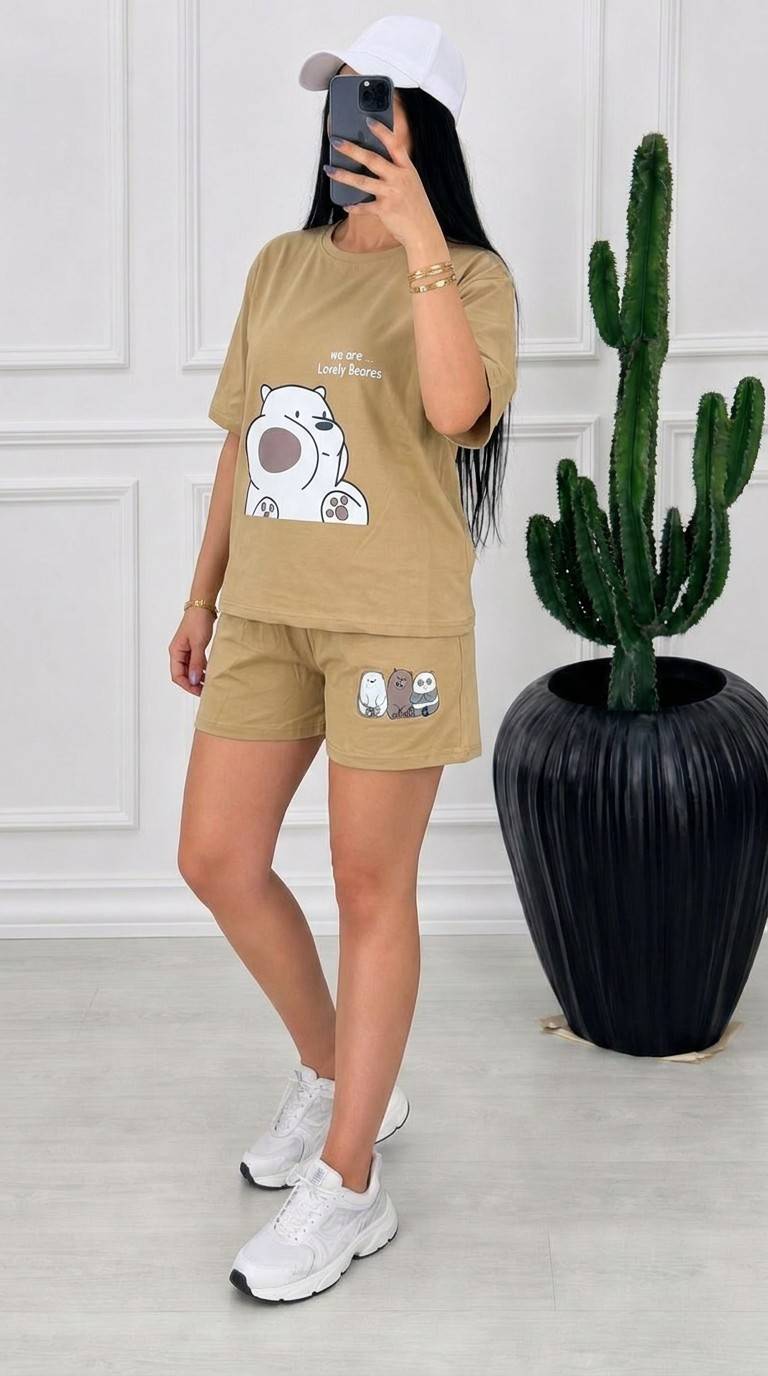 تیشرت شرتک خرسی زیبا و راحت 😍✅14178الیشکا