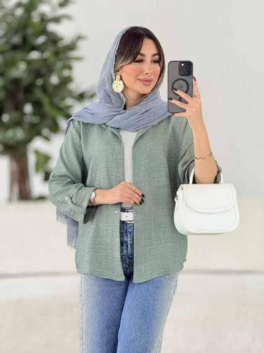 شومیز مانتویی بلانکا شانتون صوفیا درجه یک در رنگ بندی کد 16022الیشکا